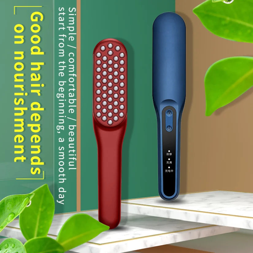 LED Light Red Phototherapy Massage Vibration Comb Electric Hair Growth