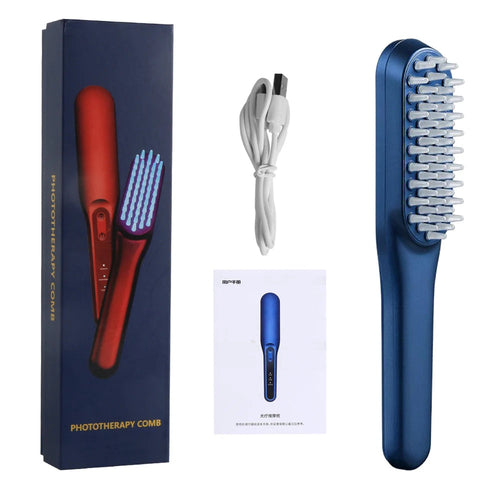 LED Light Red Phototherapy Massage Vibration Comb Electric Hair Growth