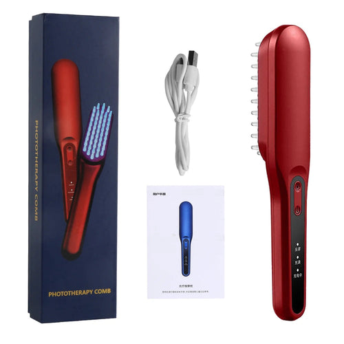 LED Light Red Phototherapy Massage Vibration Comb Electric Hair Growth