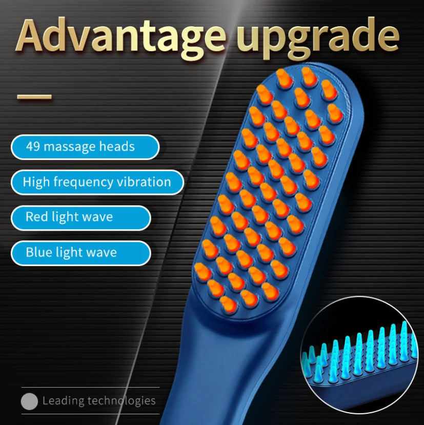 LED Light Red Phototherapy Massage Vibration Comb Electric Hair Growth