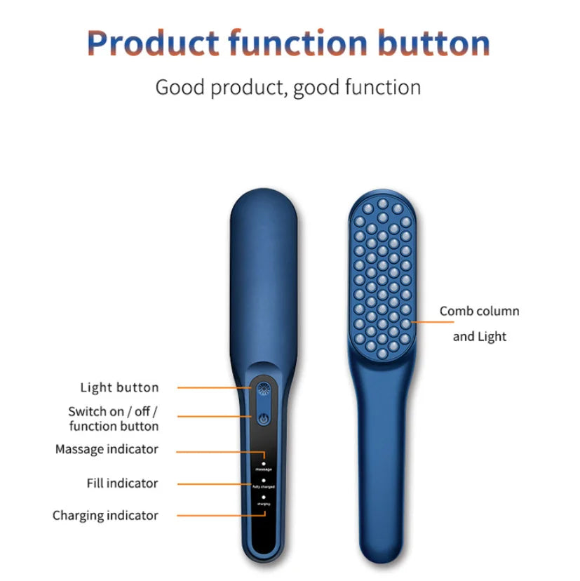 LED Light Red Phototherapy Massage Vibration Comb Electric Hair Growth