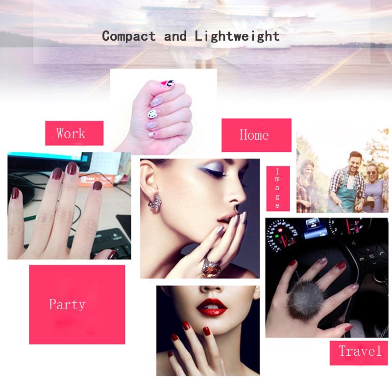 Portable Mini 6W LED Lamp Nail Dryer USB Charge 30s 60s Timer LED